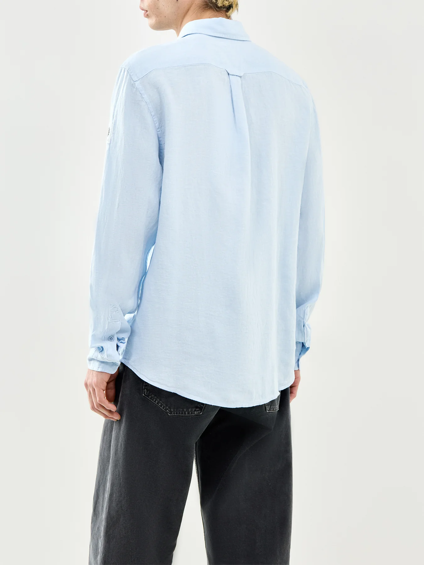 Belstaff Scale Linen Shirt Sky Blue - Image 5