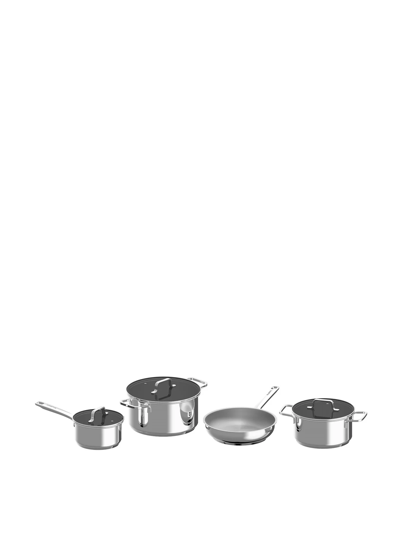 DiNA Helix 7 Piece Recycled Stainless Steel Cookware Set - Image 2