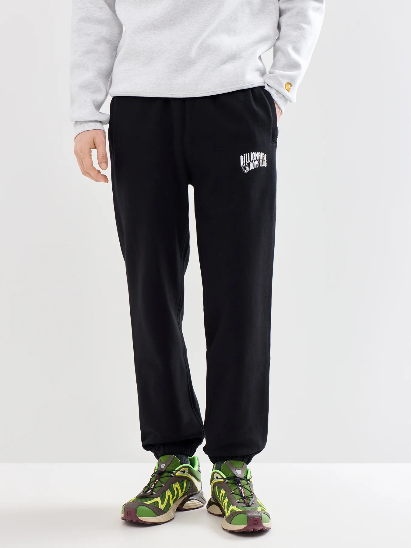 Small Arch Logo Cotton Jogger Bottoms Black - Image 4
