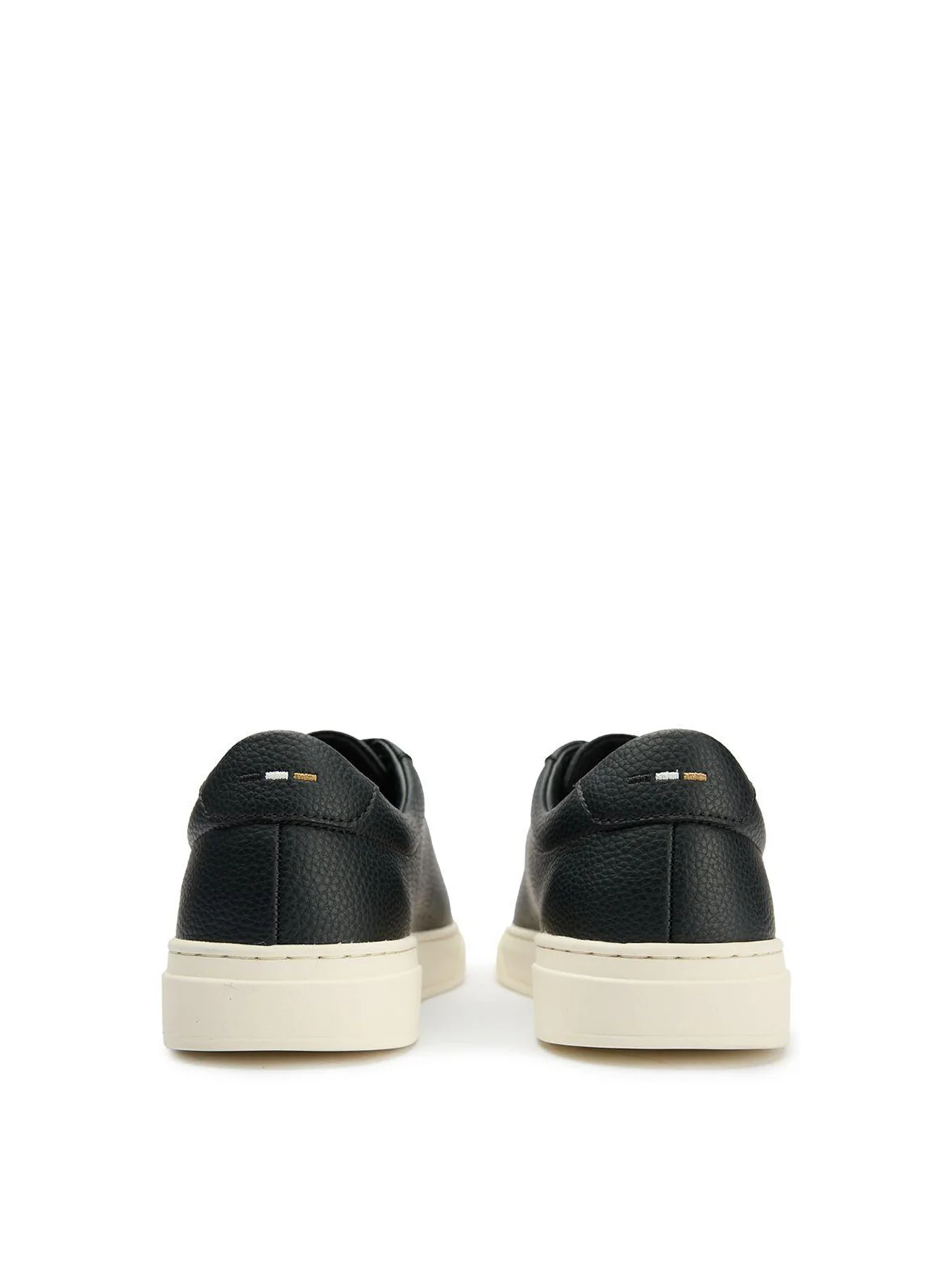 Kieran Tenn Leather Trainers Jet Black - Image 3