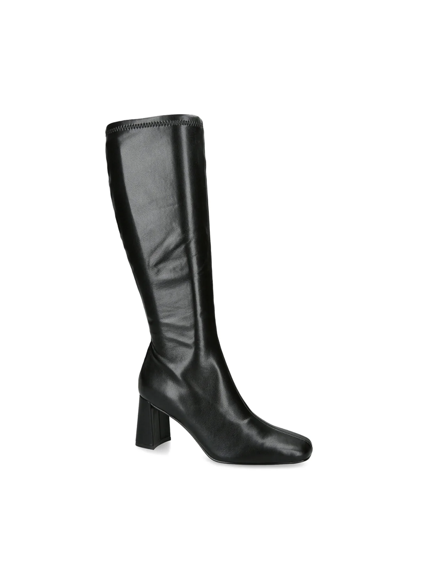 Holly Knee High Heeled Boots Black