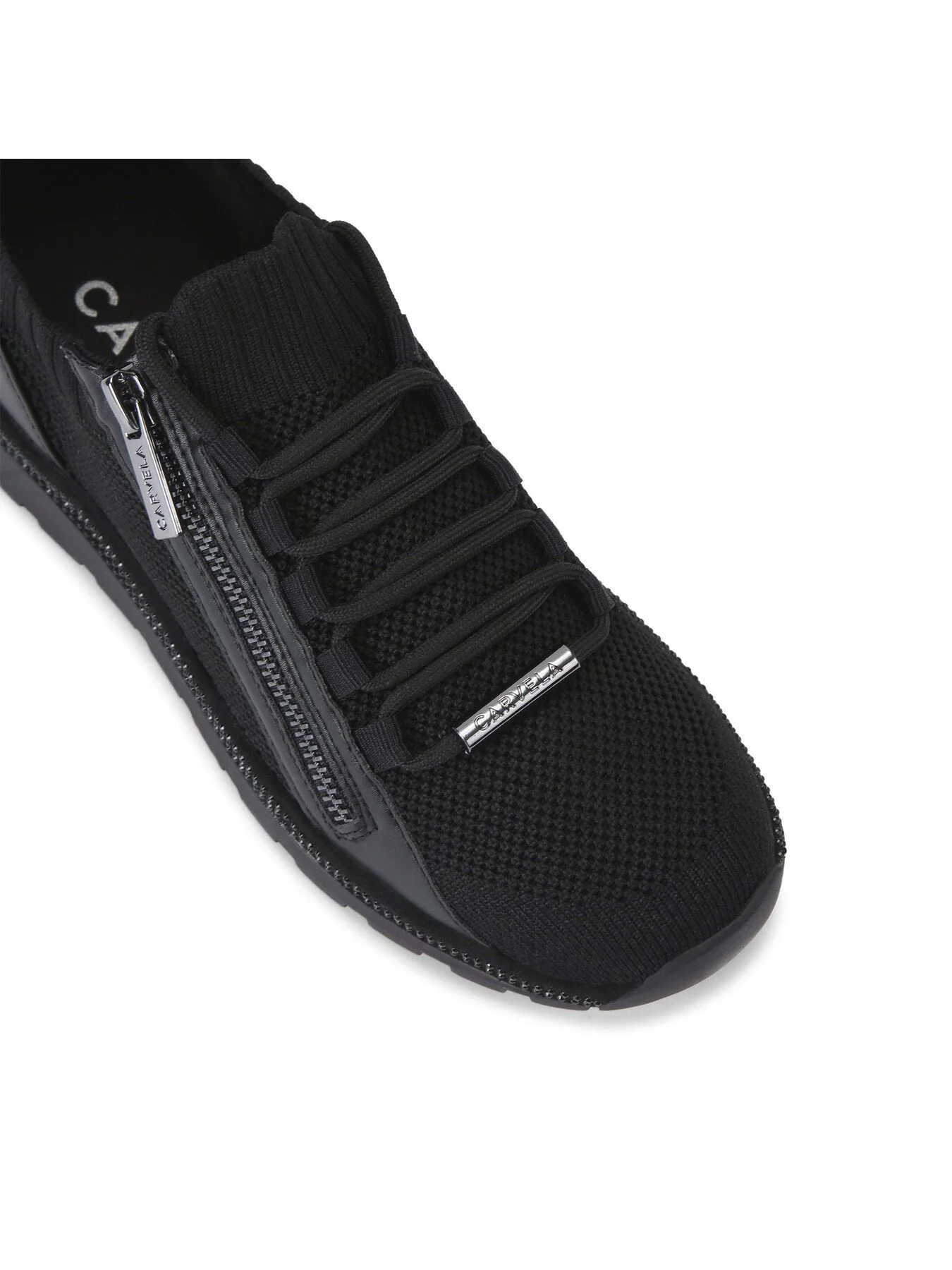 Pace Zip Knit Trainers Black - Image 4