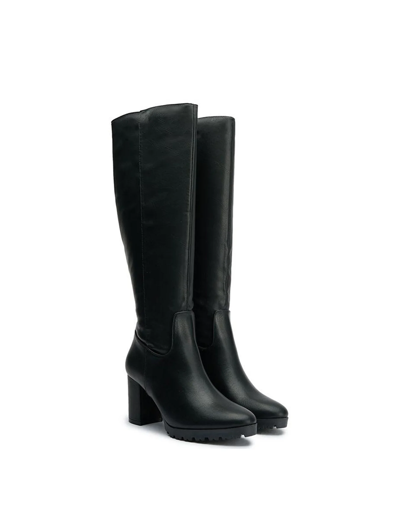 Vegan Edamame Knee High Boots Black - Image 3