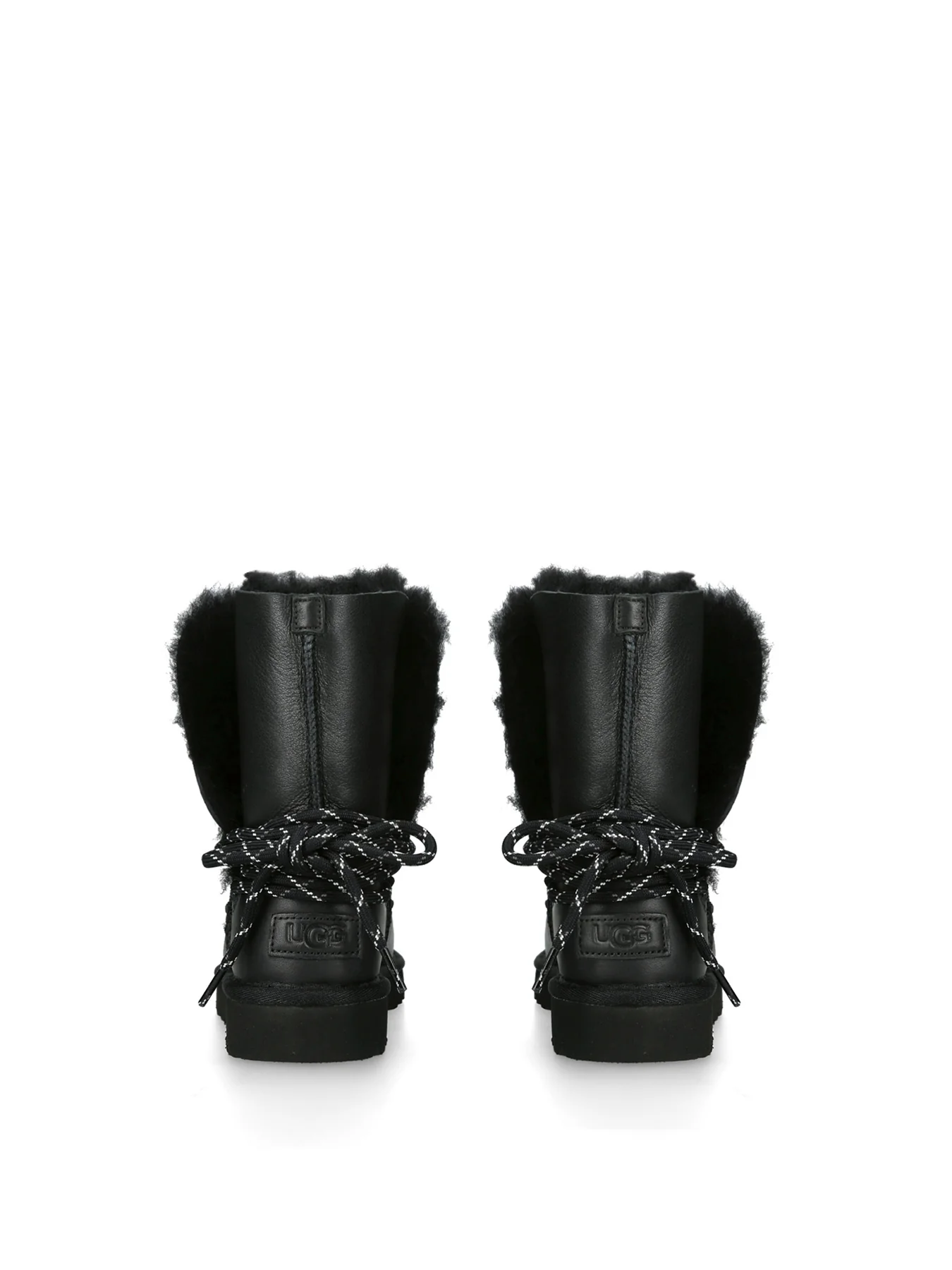 Womens Bailey Tie Boots Black - Image 3