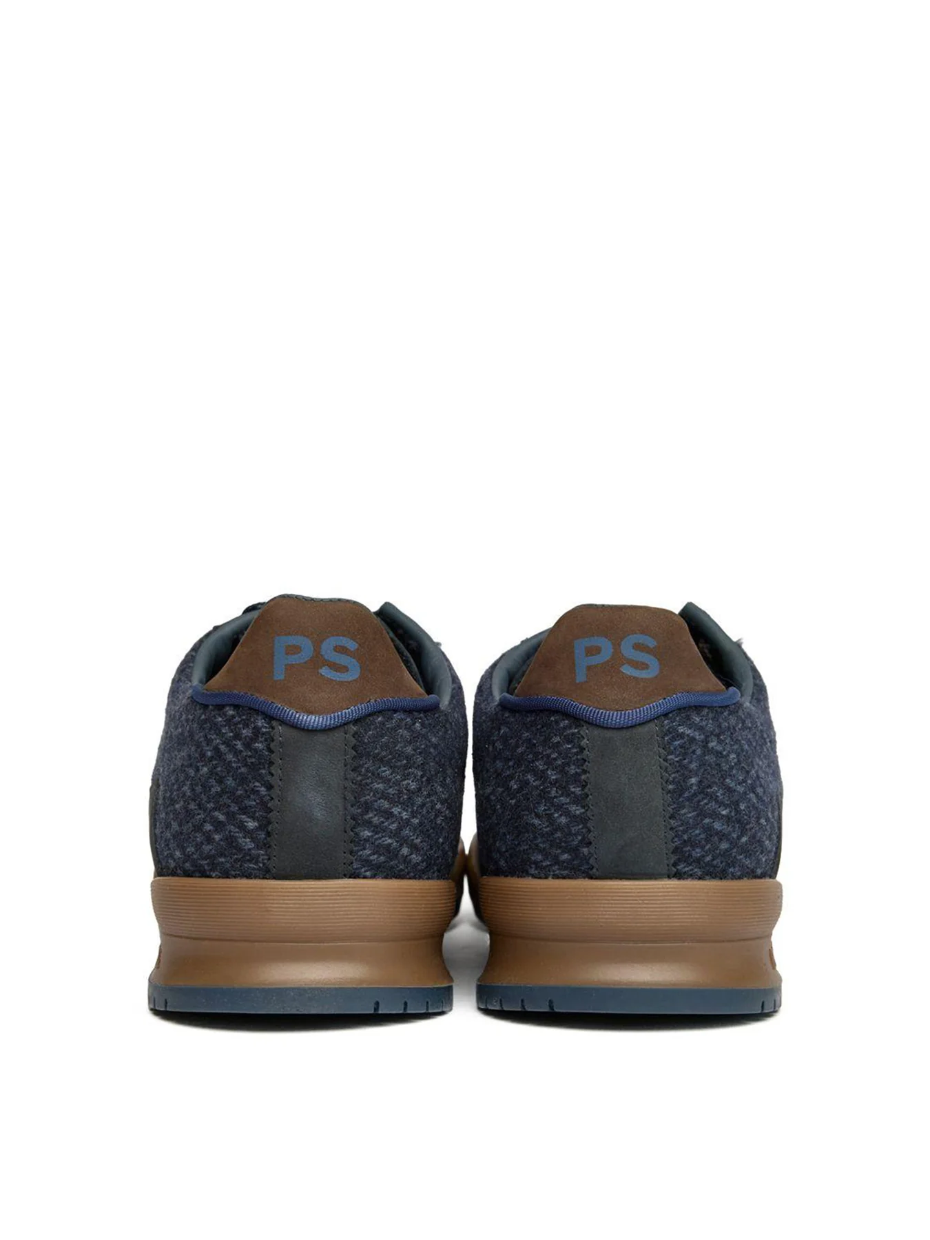 Rye Leather Trainers Blue - Image 3