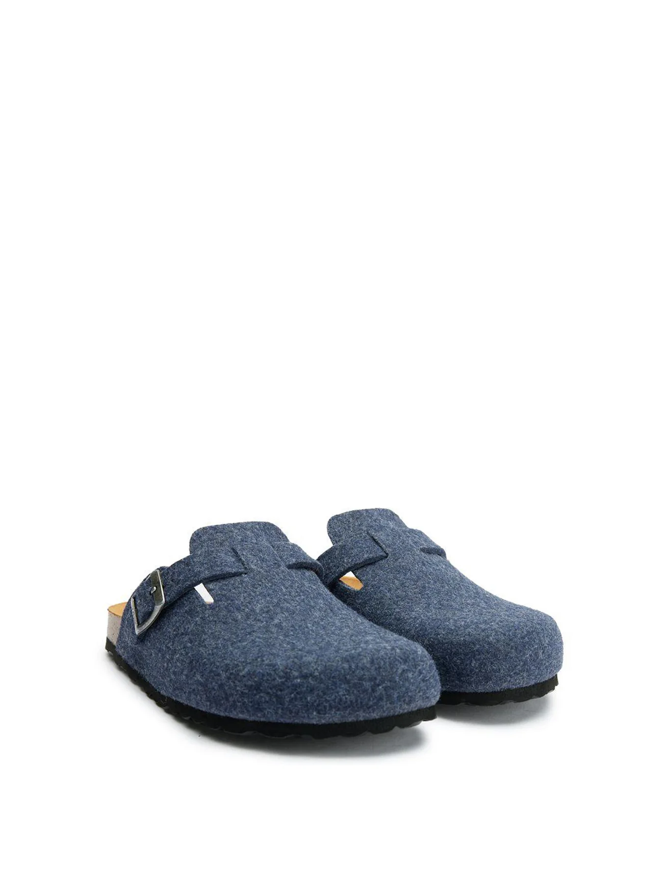 Vegan Taro Comfort Recycled Felt Footbed Slippers Blue - Image 3