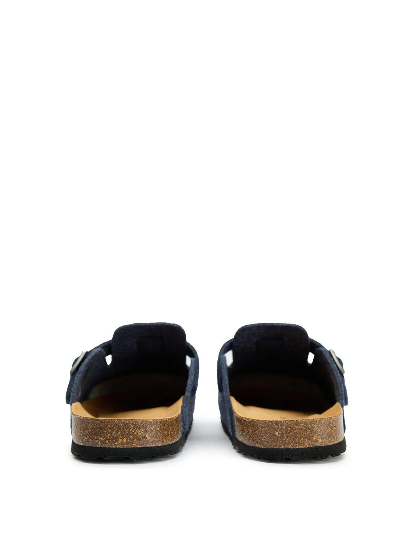Vegan Taro Comfort Recycled Felt Footbed Slippers Blue - Image 4