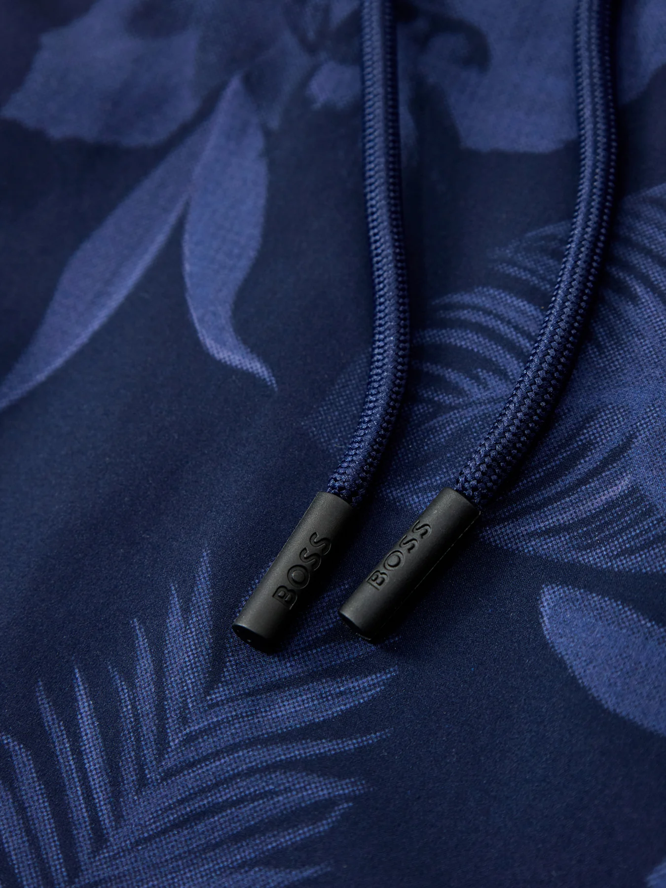 Tonal Print Swim Shorts Navy - Image 3