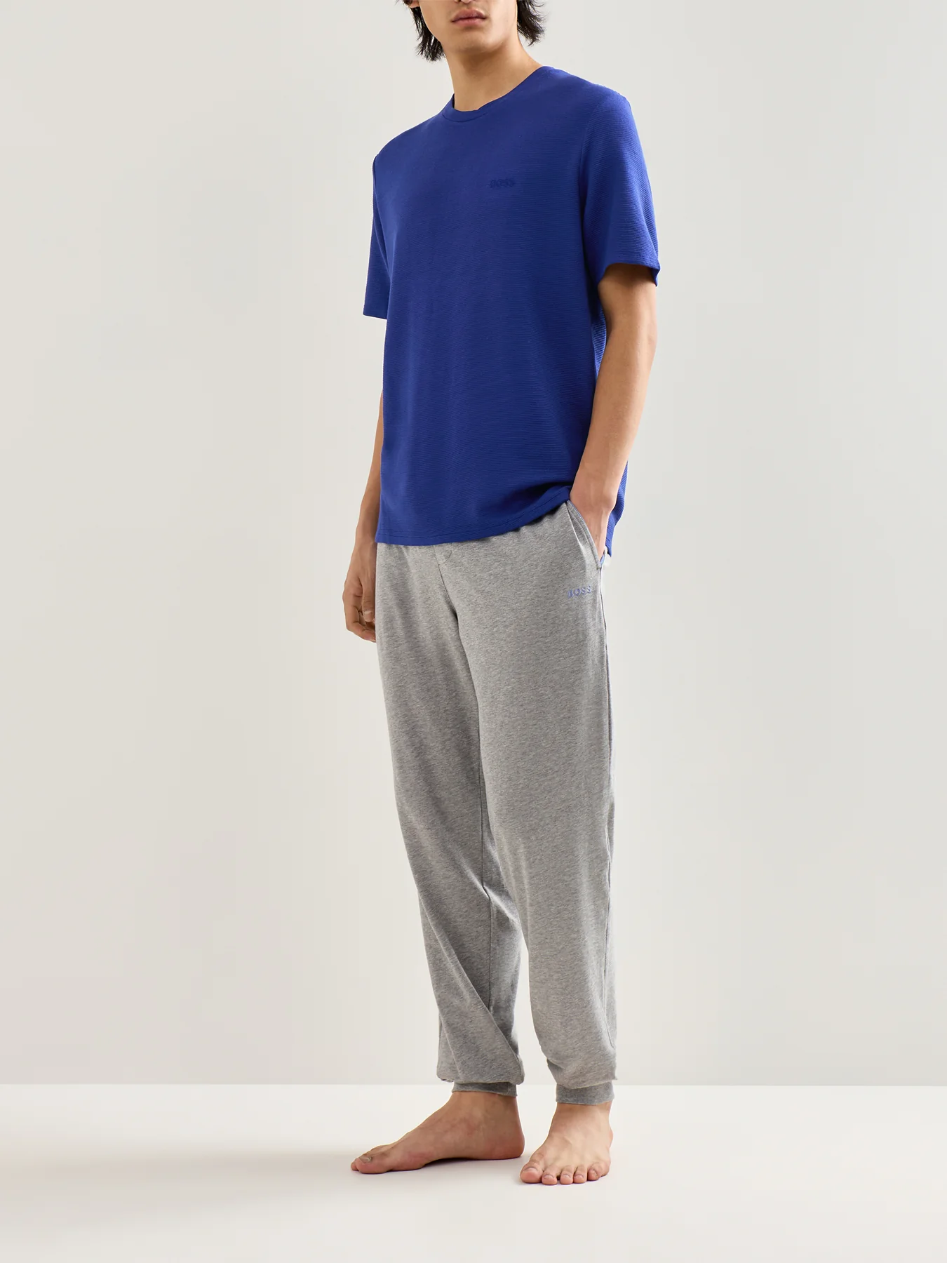 Rib T Shirt Blue - Image 2