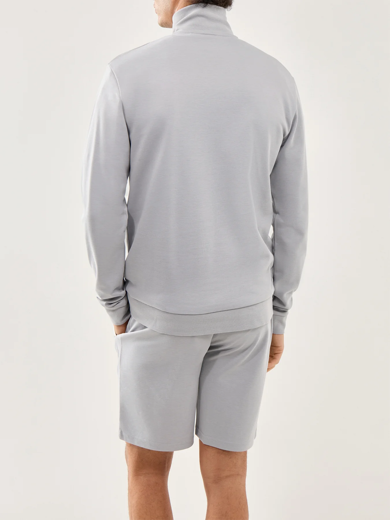 Tracksuit 1/4 Jacket Light/Pastel Grey - Image 3