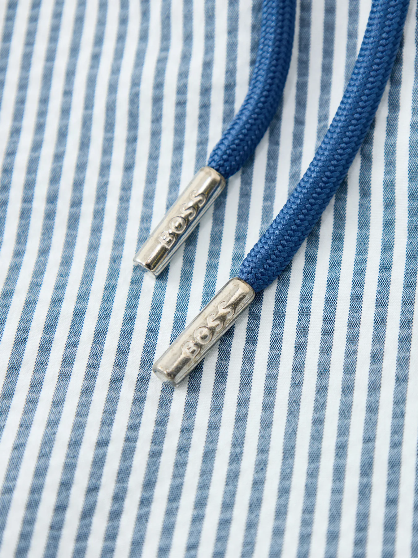 Seersucker Swim Shorts Blue - Image 3