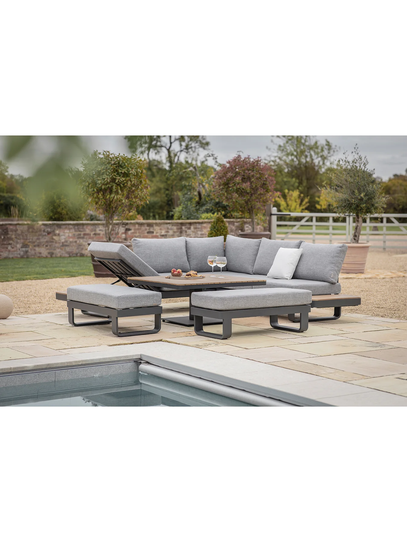Brooklyn 8-Seater Garden Lounge Set Anthracite - Image 5