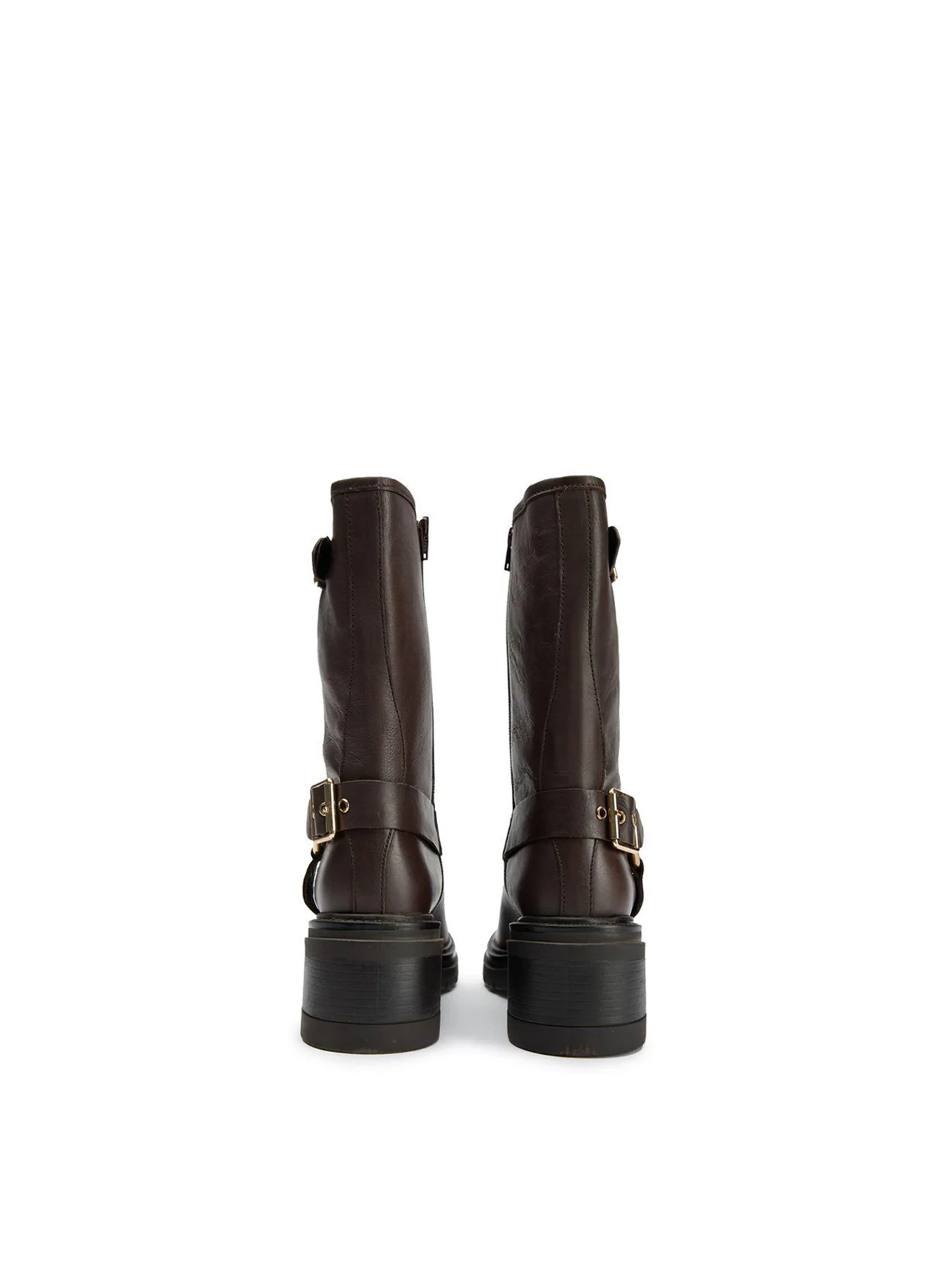 Grunge Biker Boots Brown - Image 4
