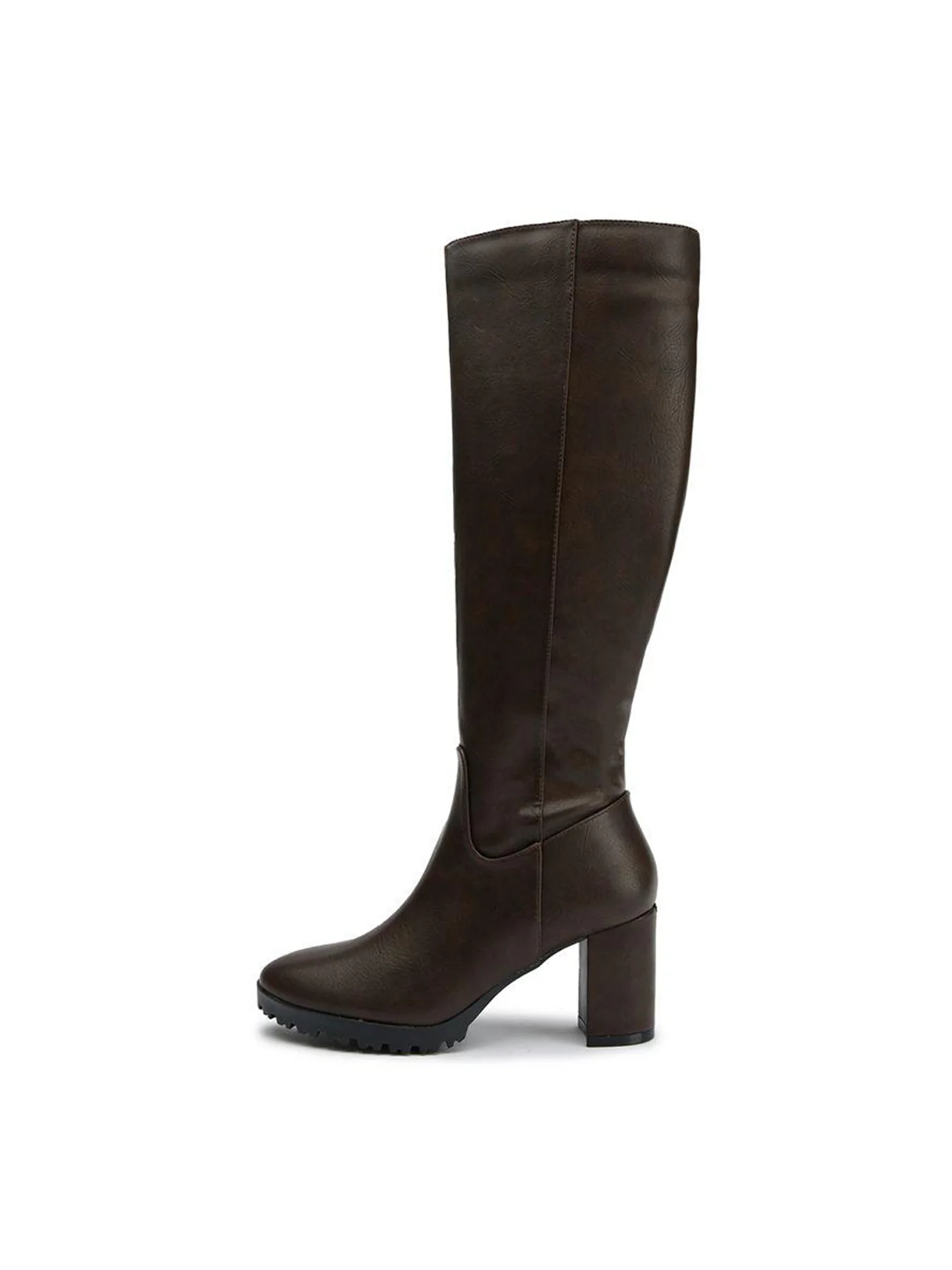 Vegan Edamame Knee High Boots Brown - Image 2