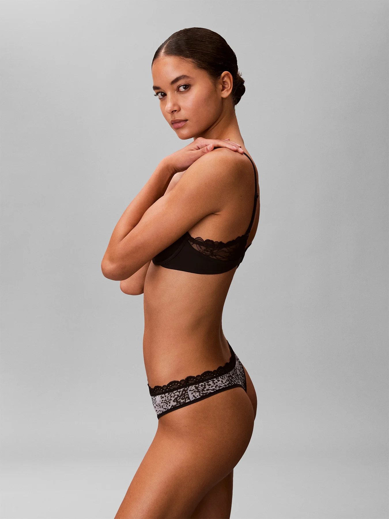 Microfibre Stretch Thong Animal Print - Image 4