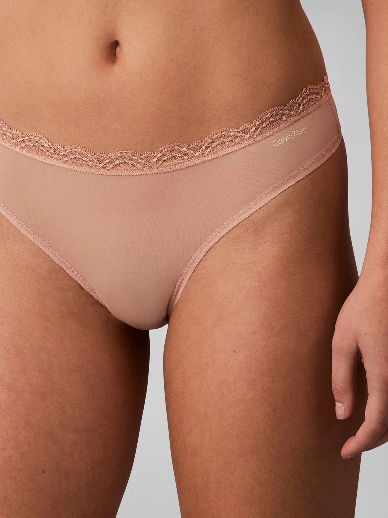 Microfibre Stretch Thong Pink - Image 4