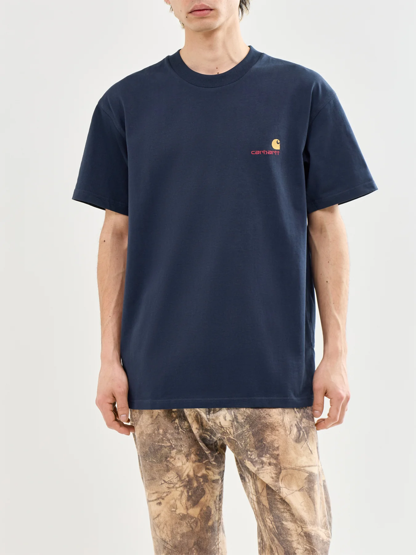 American Script T-Shirt Navy - Image 4