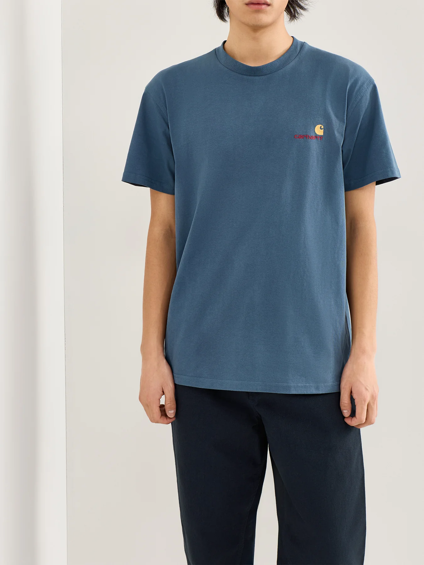 American Script Short Sleeve T-Shirt Blue - Image 4