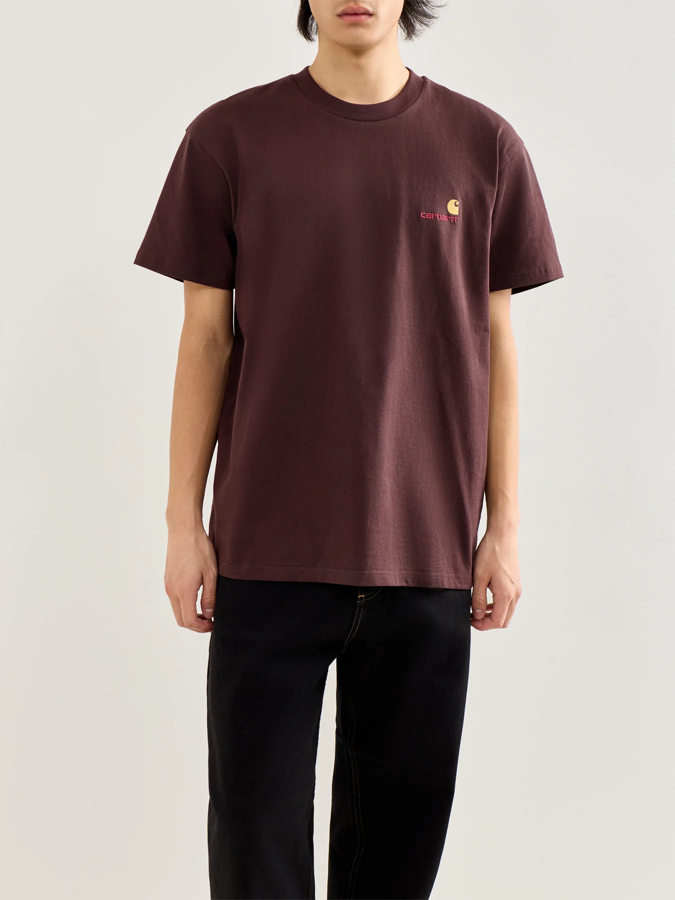 American Script Short Sleeve T-Shirt Brown - Image 4