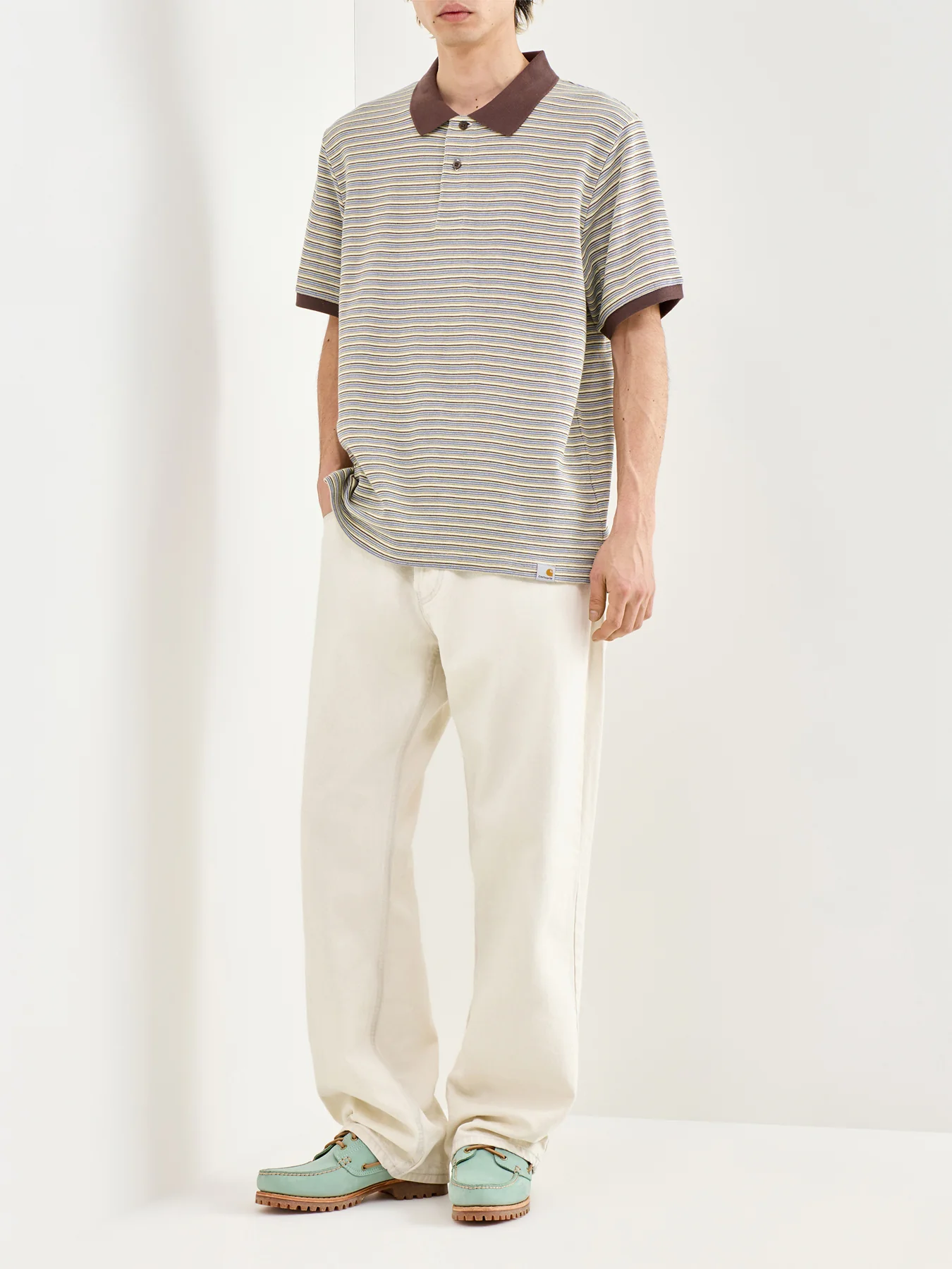 Dion Stripe Polo Shirt - Image 2
