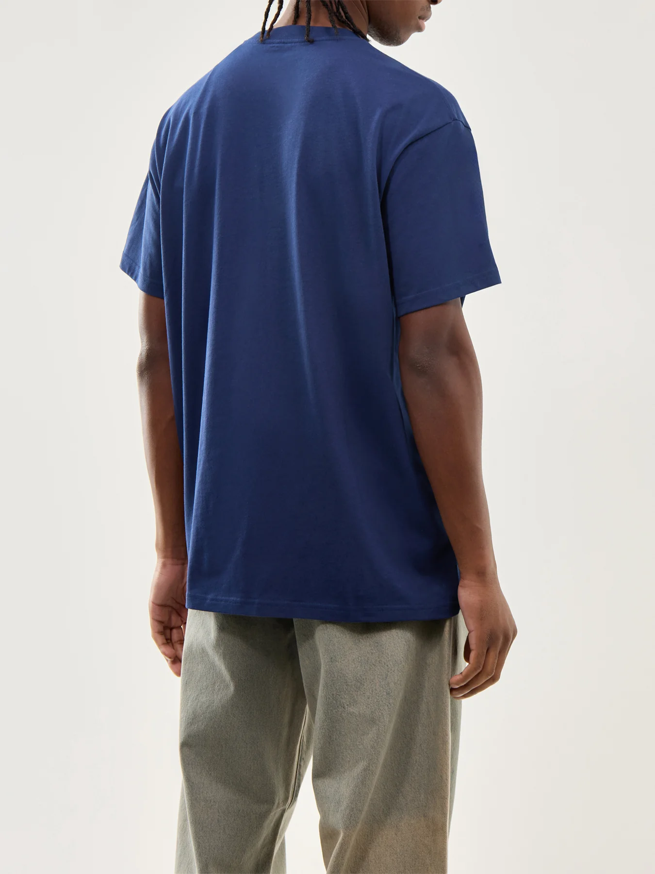 Short Sleeve Script Embroidery T-Shirt Jupiter  White - Image 5