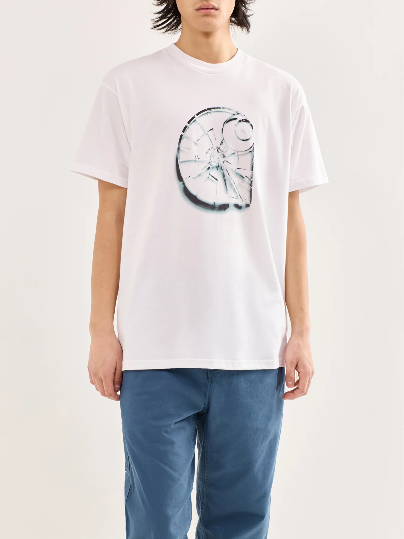 Shattered Graphic T-Shirt White - Image 4