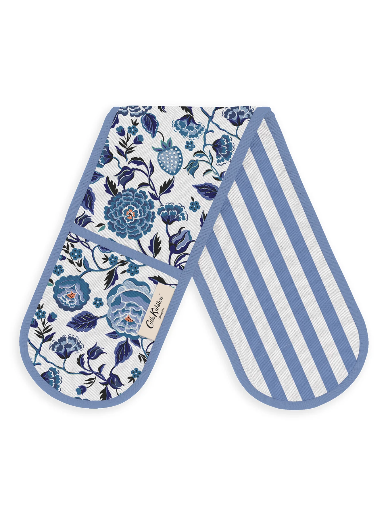Strawberry Garden Blue Double Oven Glove - Image 3