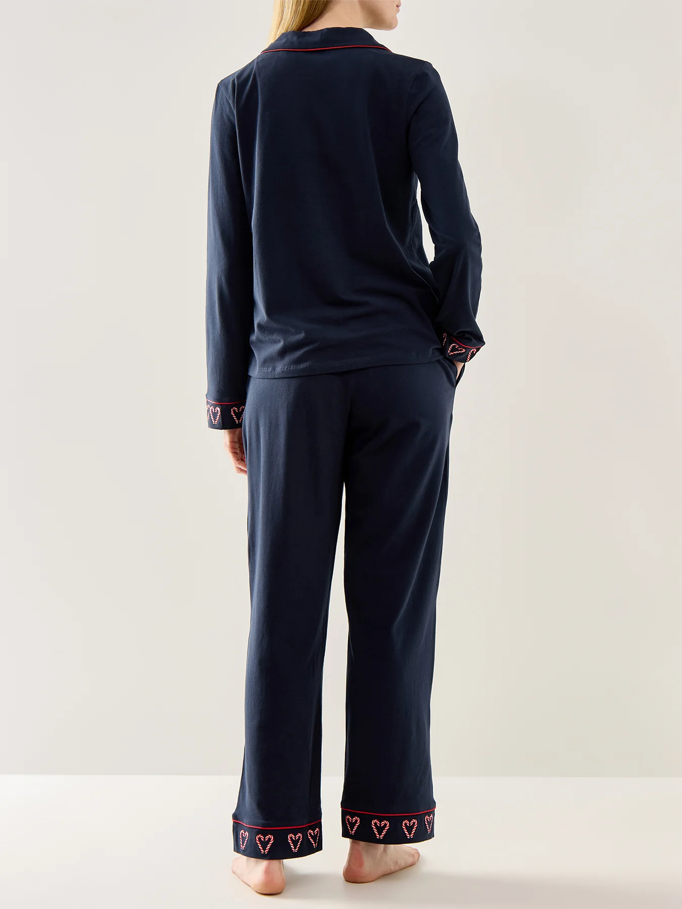 Candycane Cuff Long Set Navy - Image 4