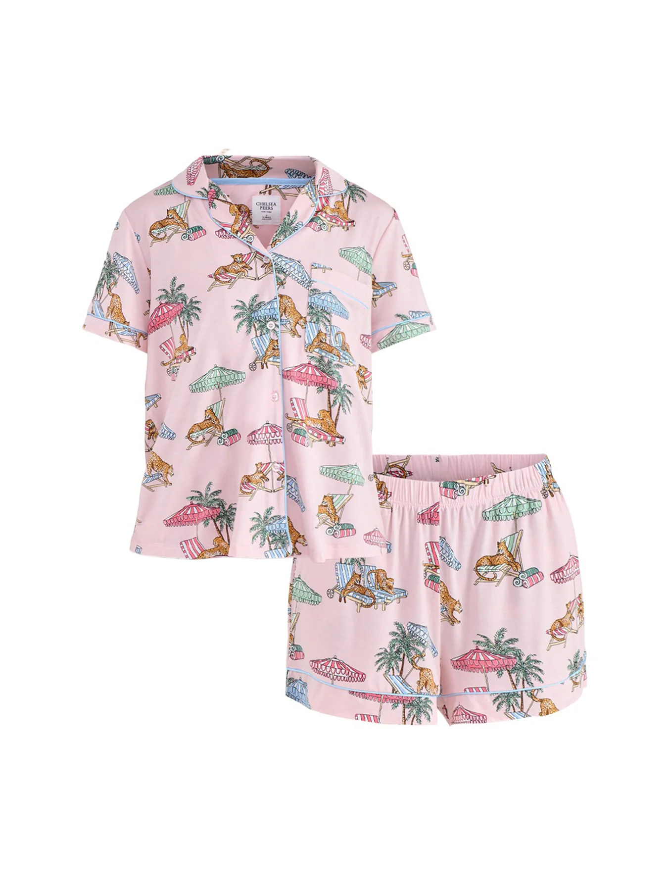 Summer Lounging Pyjama Short Set Print