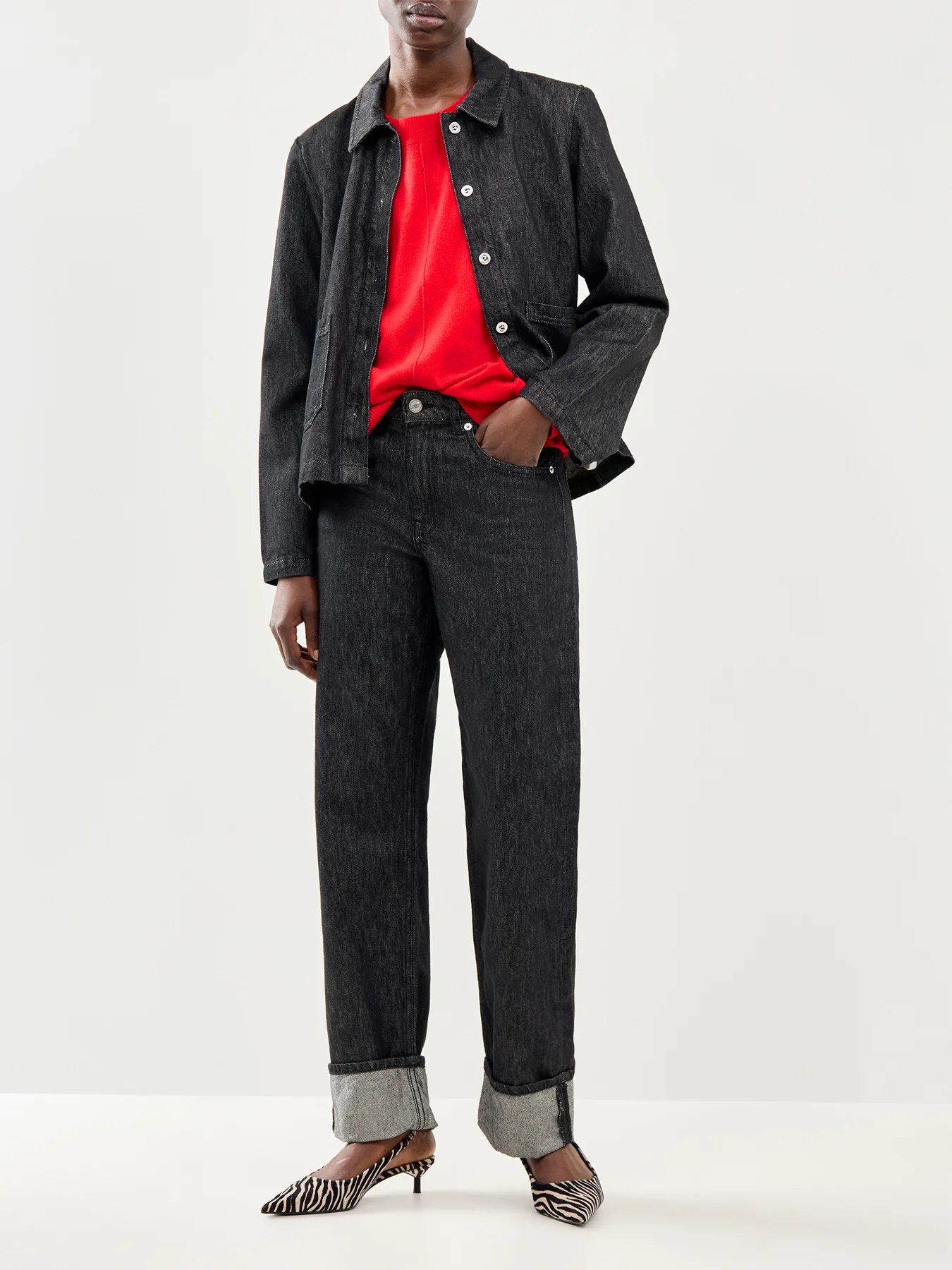 Wide Slouchy Jumper Red - Image 2