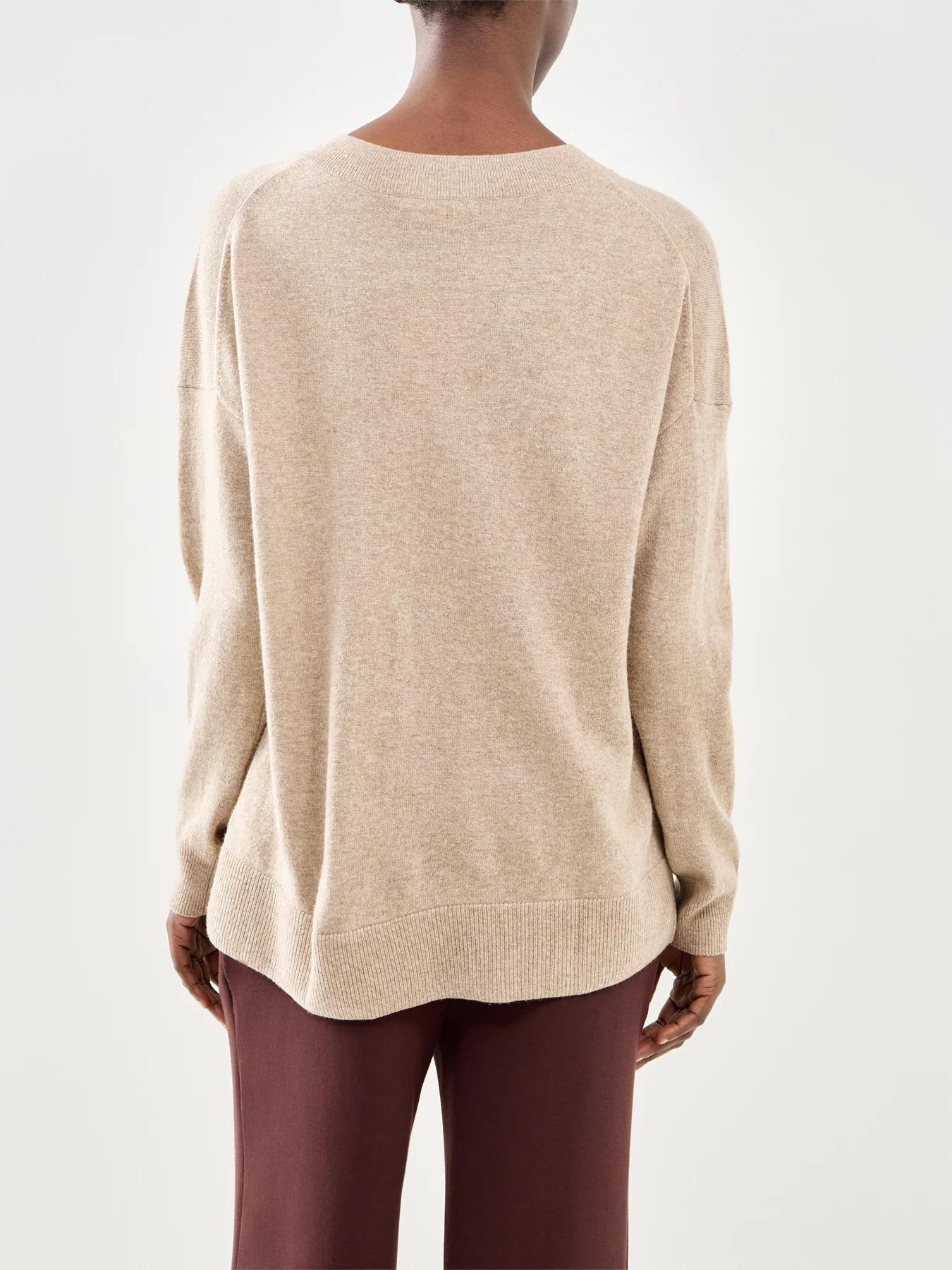 Wide Slouchy Jumper Beige - Image 5