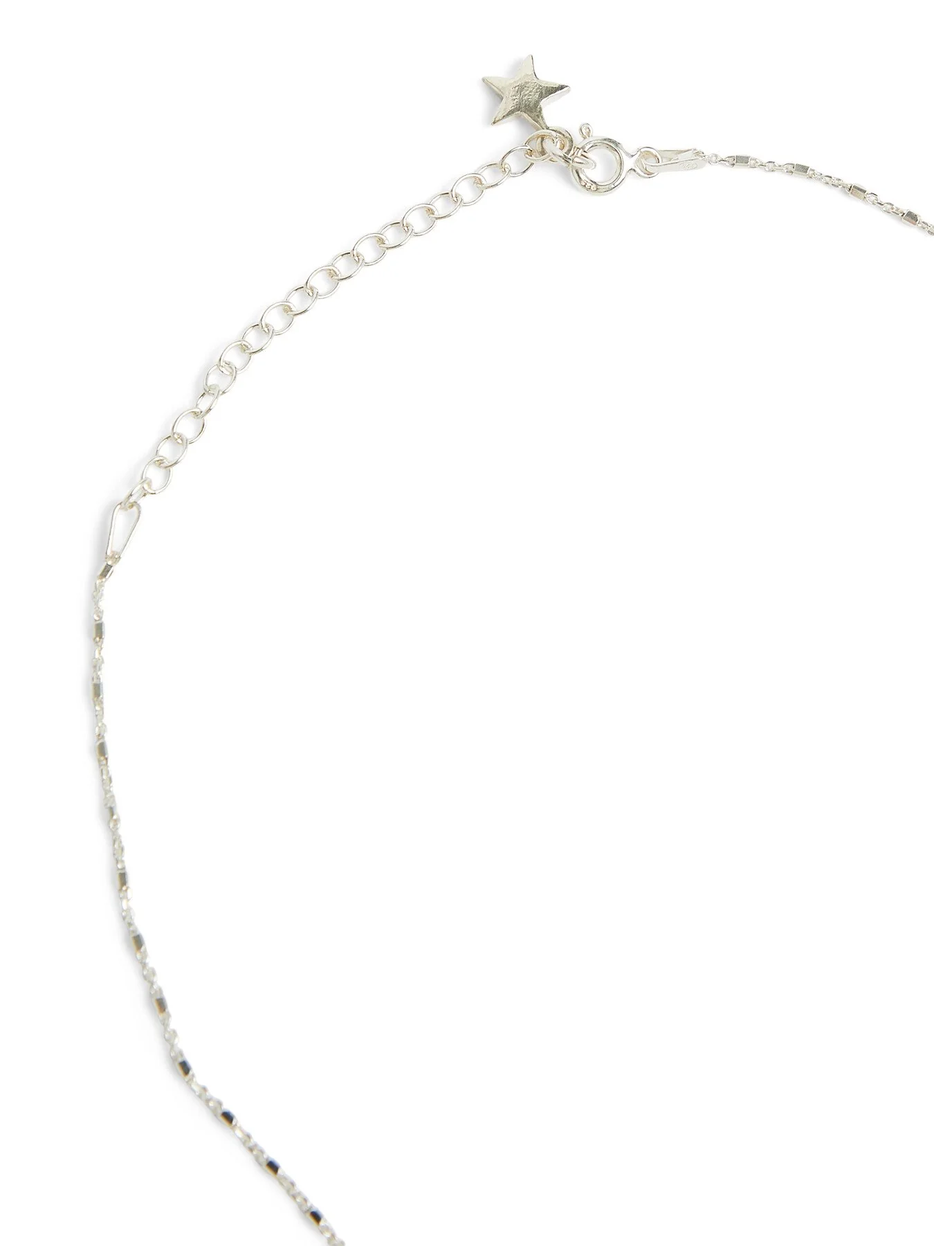 Delicate Cube Interlocking Heart And Angel Wing Necklace - Image 2