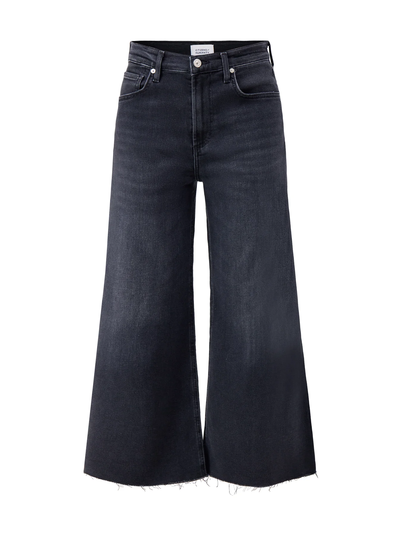 Lyra Wide Leg Crop Jeans Black