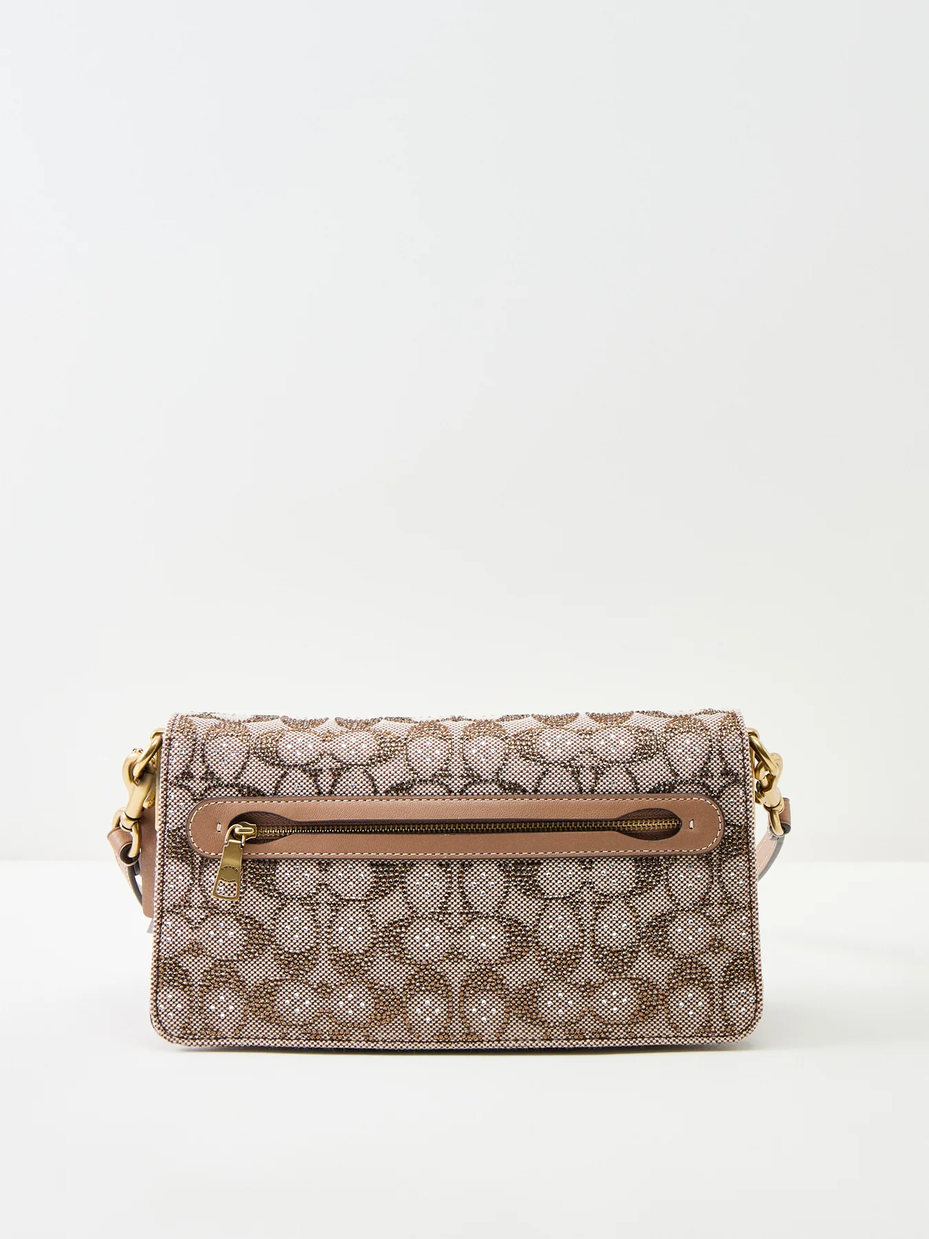Crystal Signature Soft Tabby Shoulder Bag 26 Brown - Image 3