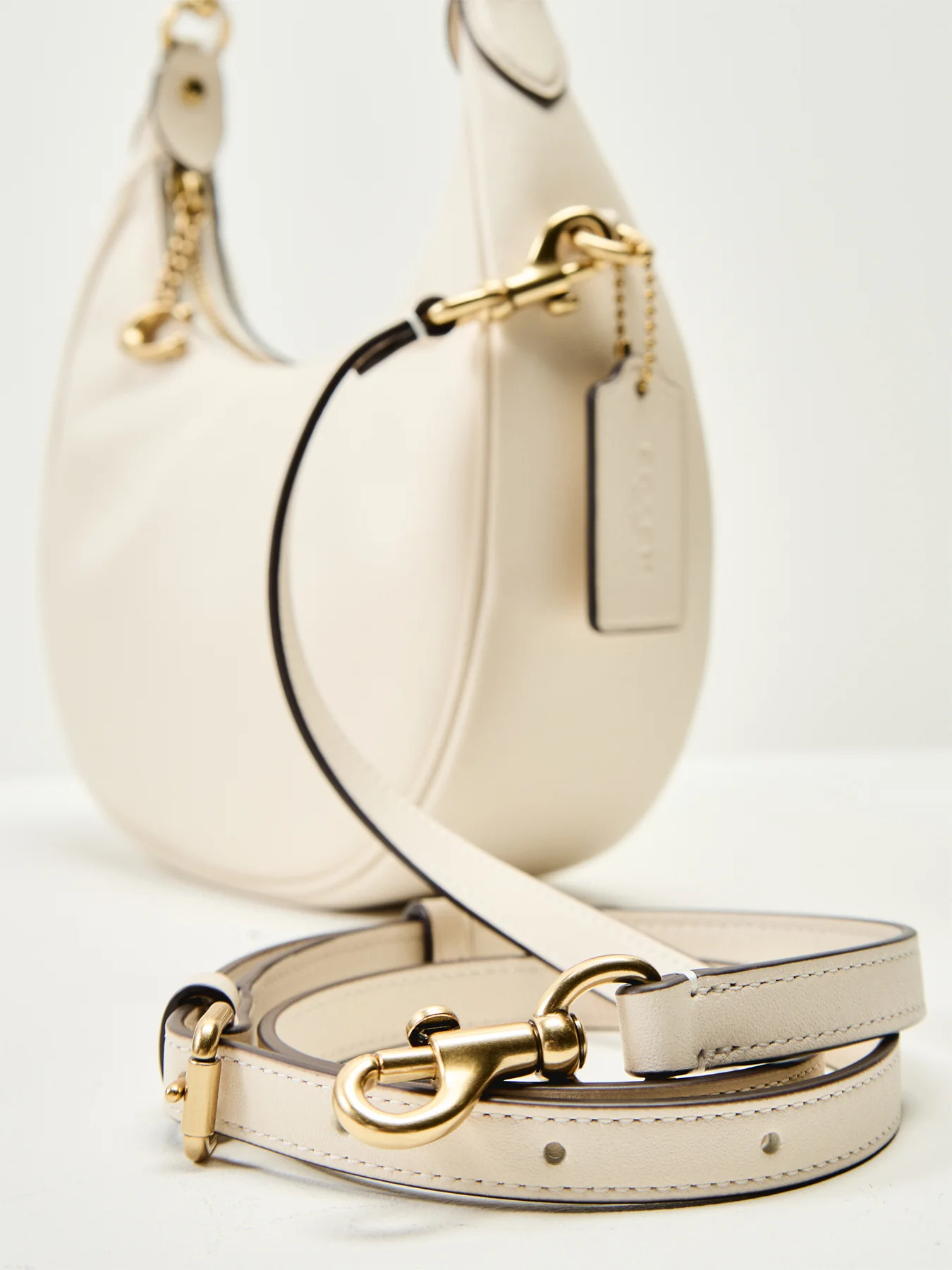Jonie Leather Bag 22 Chalk - Image 5
