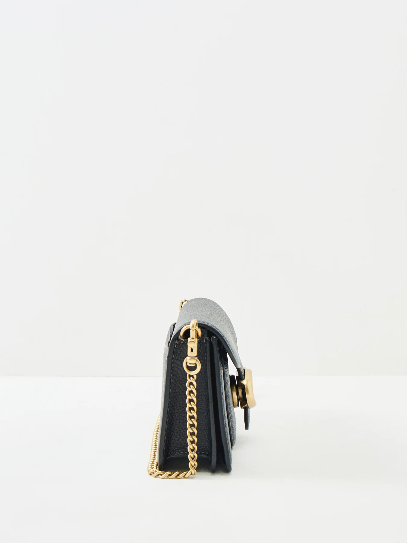 Leather Tabby Shoulder Bag 19 Black - Image 4
