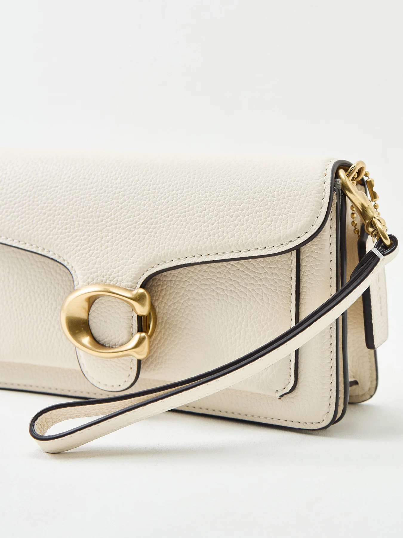 Leather Tabby Shoulder Bag 19 White - Image 5