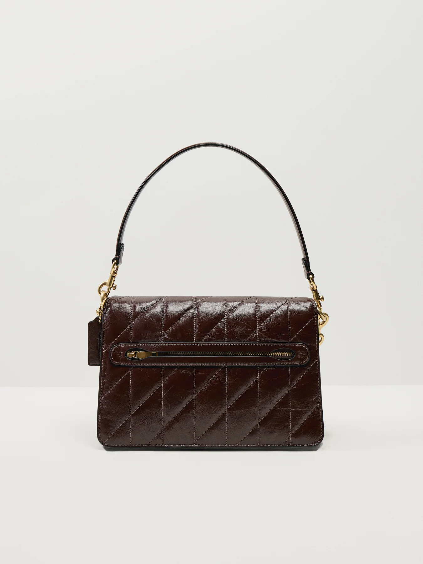 Quilted Glazed Leather Chain Tabby Shoulder Bag Maple - Image 3