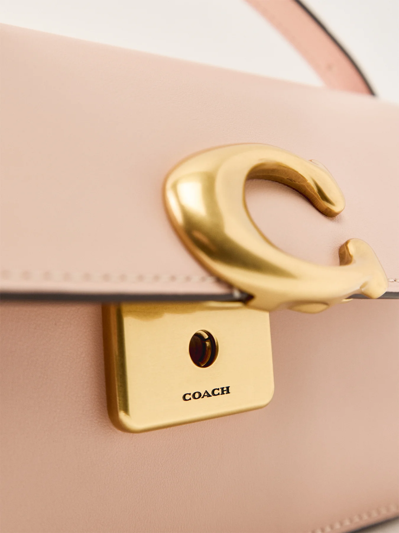 Refined Calf Leather Zoe Shoulder Bag Cream - Image 5