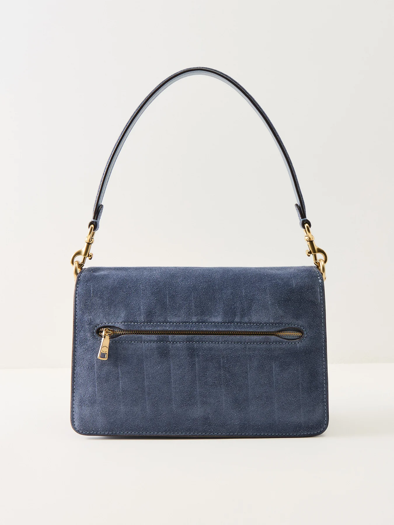 Suede Chain Tabby Shoulder Bag Blue - Image 4