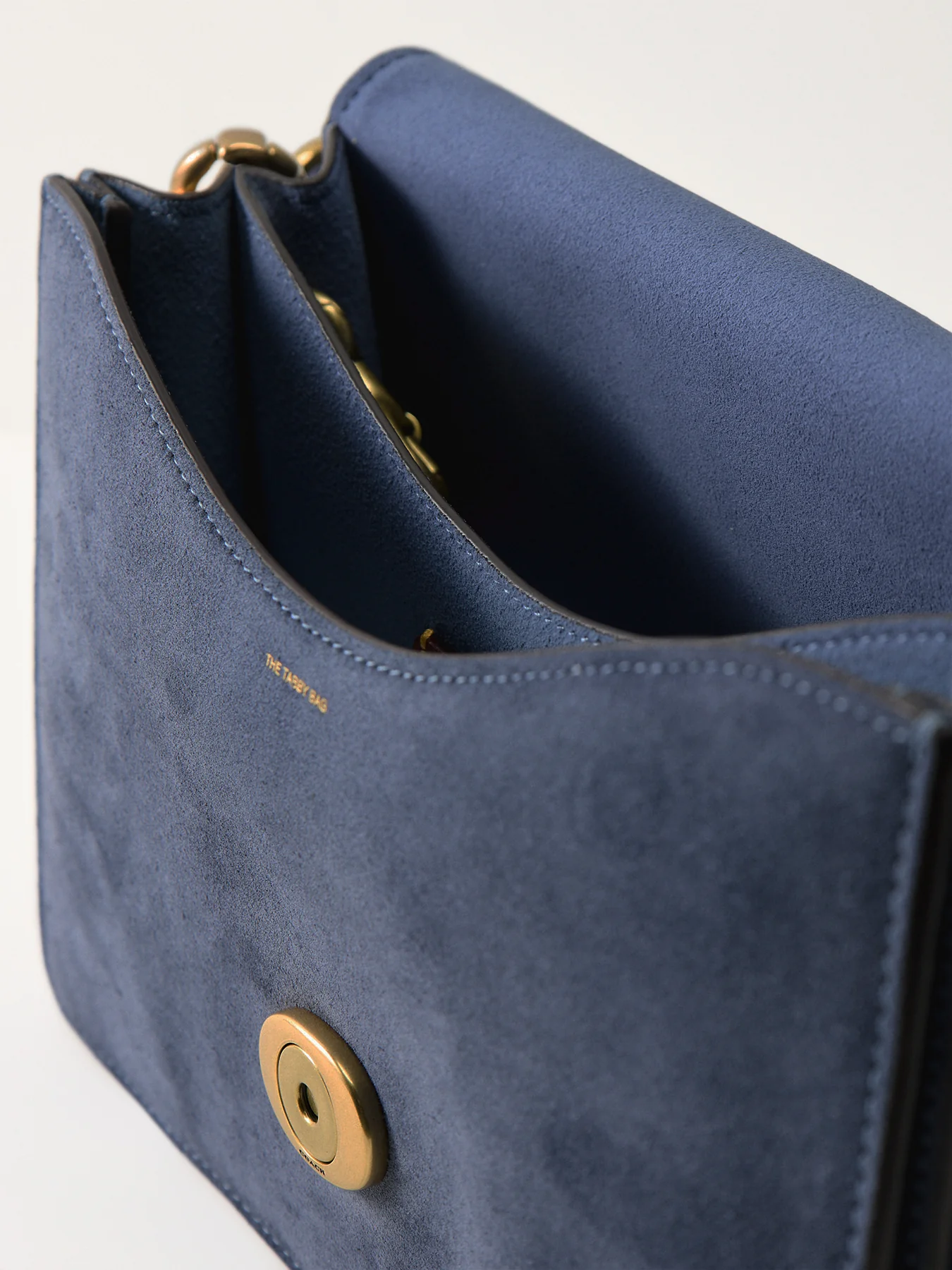 Suede Chain Tabby Shoulder Bag Blue - Image 5