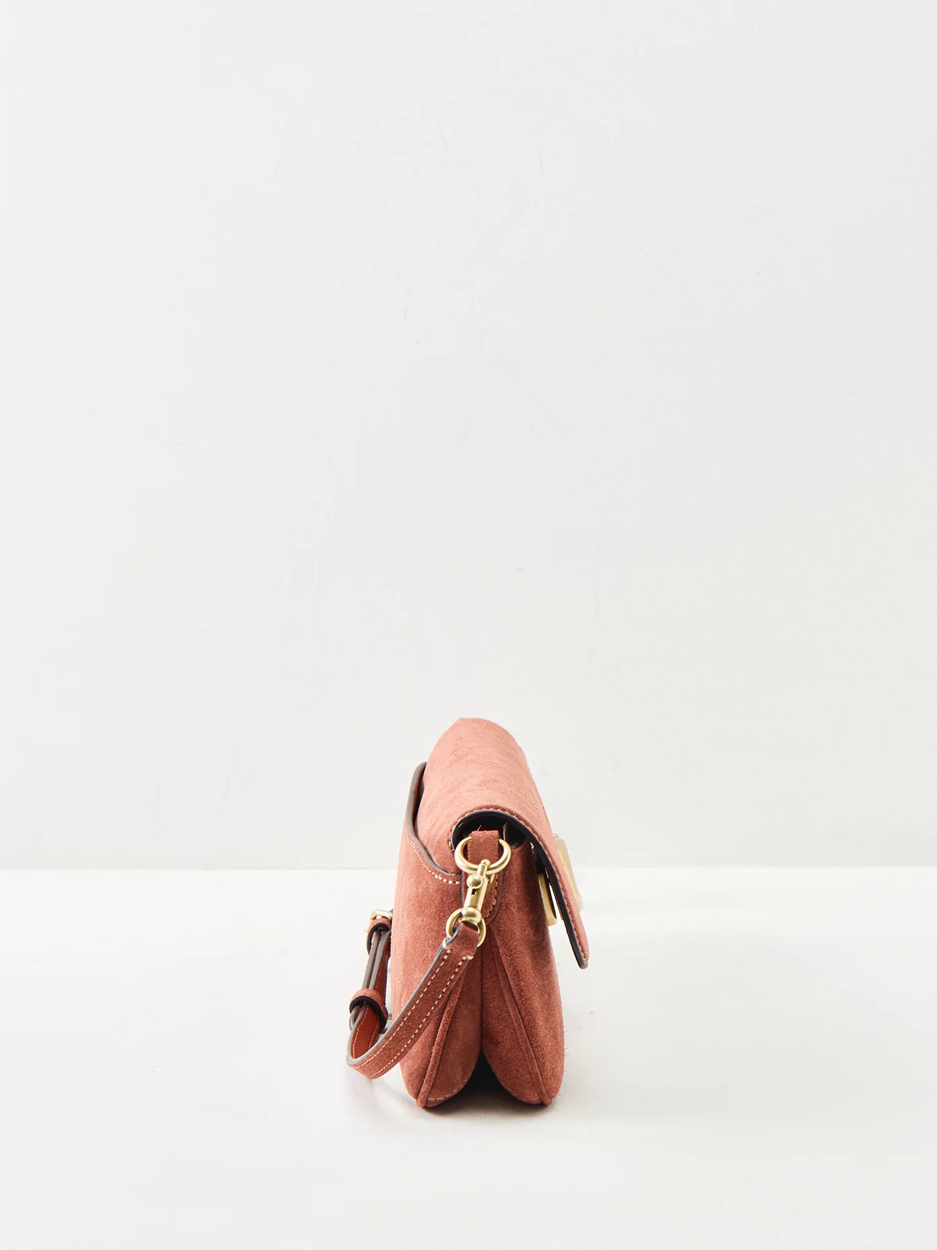 Suede Jet Shoulder Bag Tan - Image 4