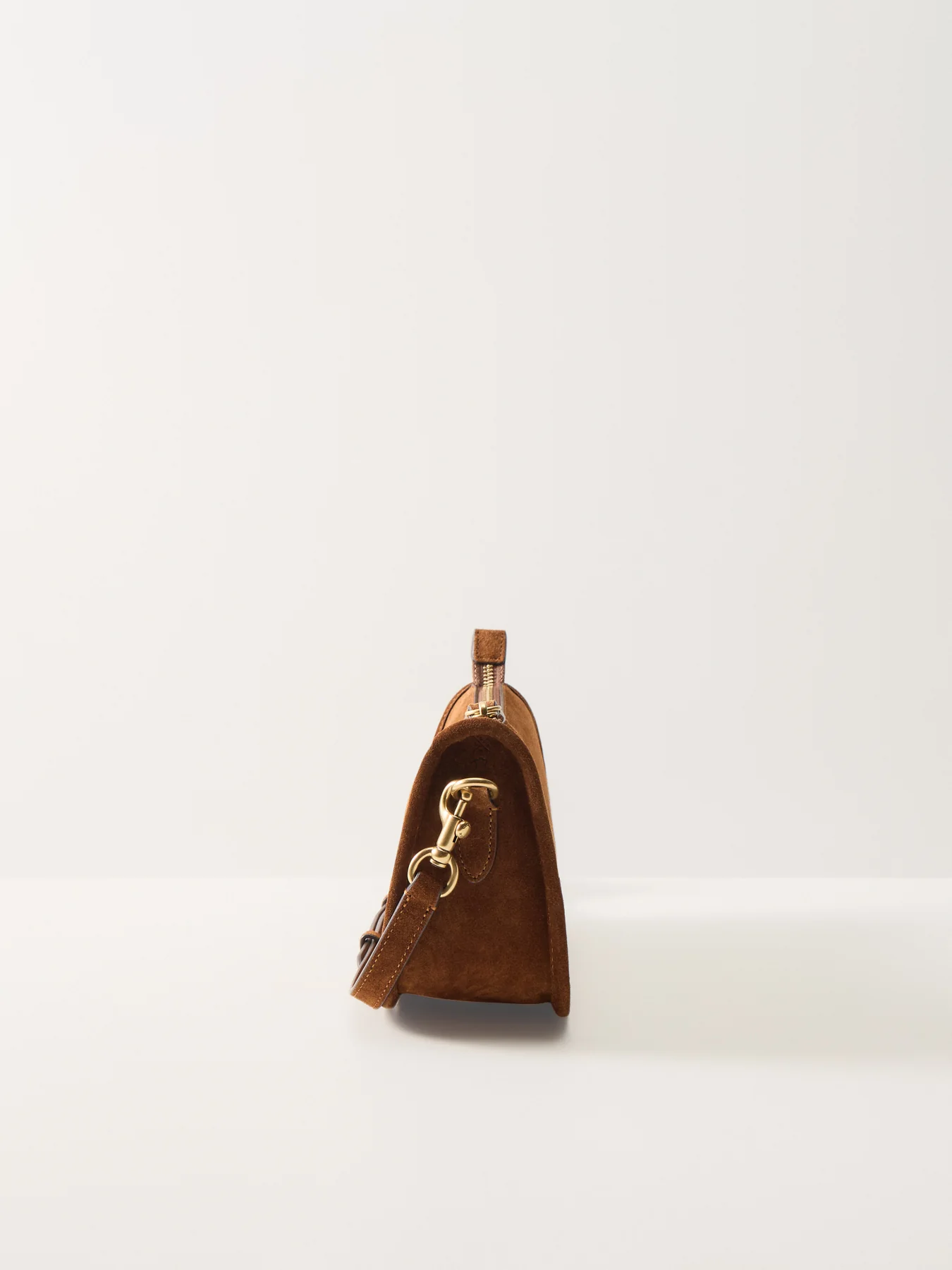 Waverly Suede Shoulder Bag Brown - Image 4
