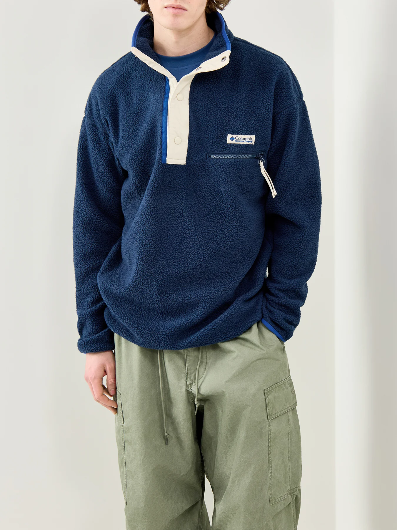 Helvetia II Half Snap Fleece Navy - Image 4