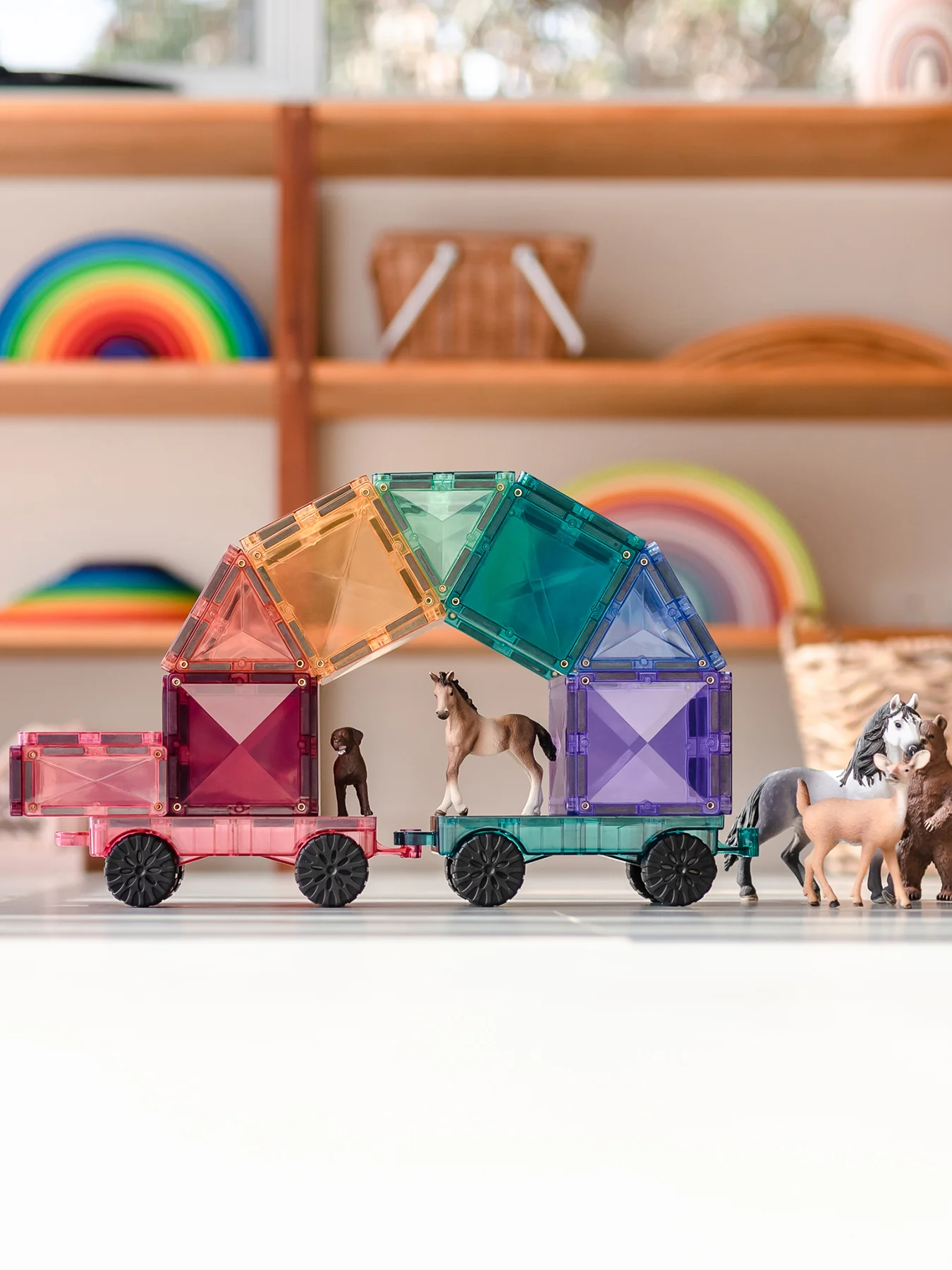 Pastel Mega Magnetic Tile Set - Image 3