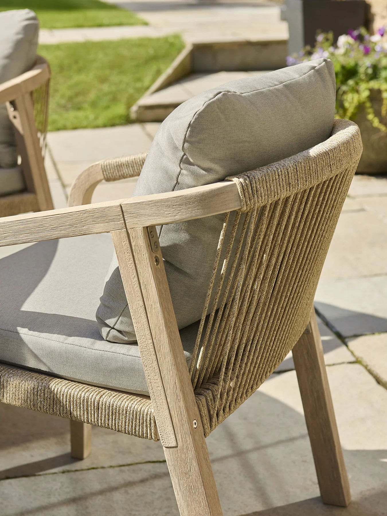 Cora Rope 8 Seat Dining Set Beige - Image 4