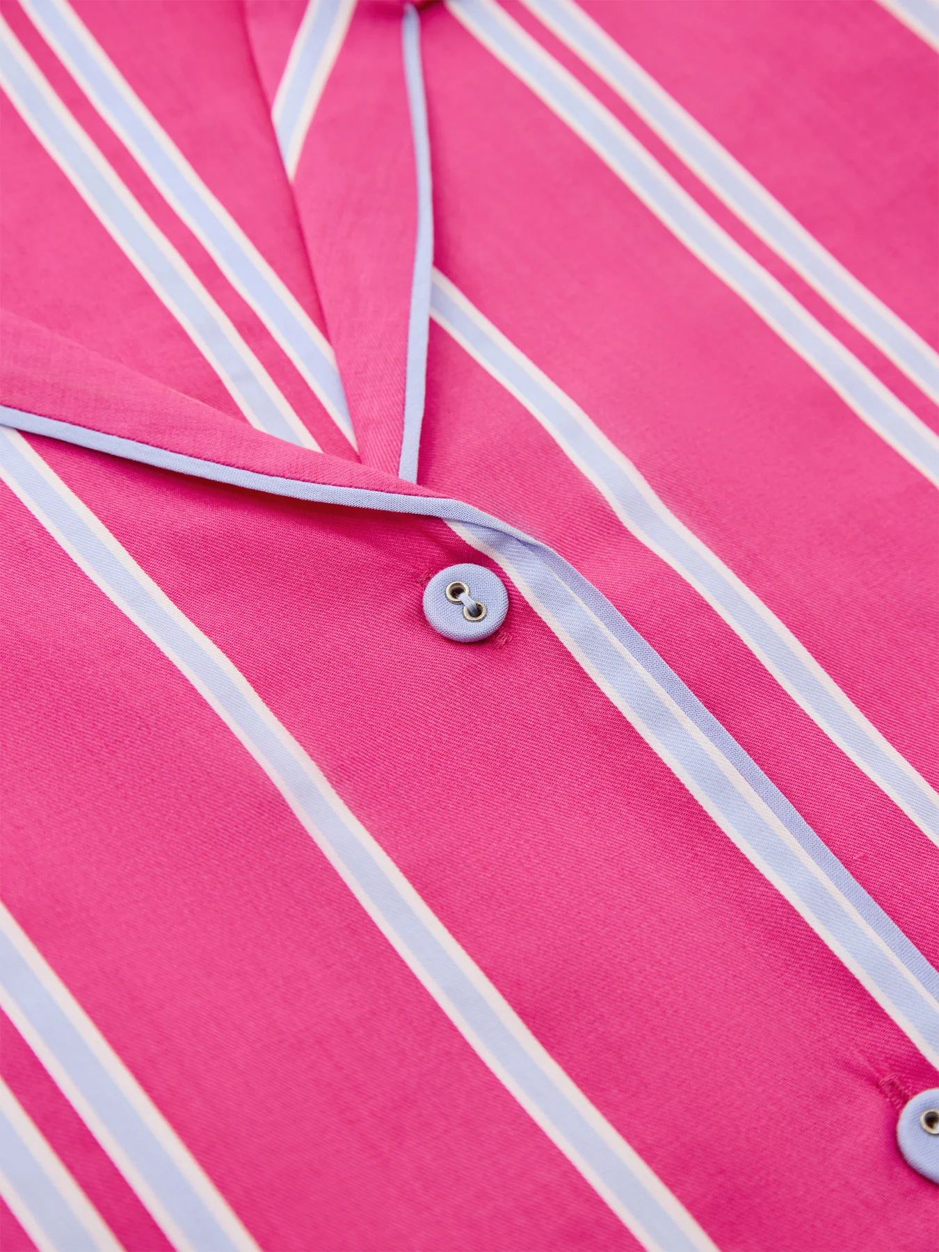 Pink Printed Stripe Pyjama Top - Image 4