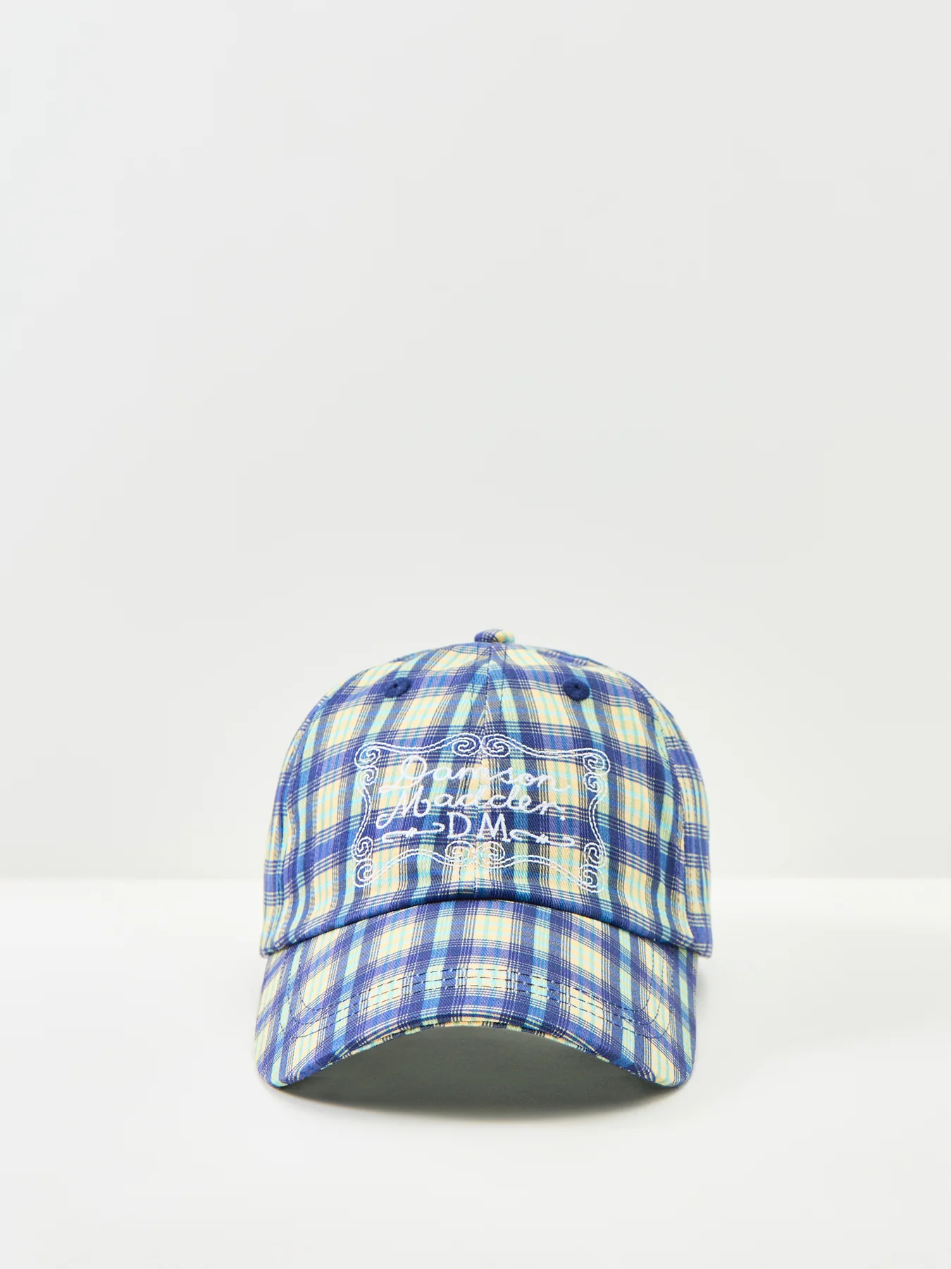 Cotton Check Cap Blue - Image 4