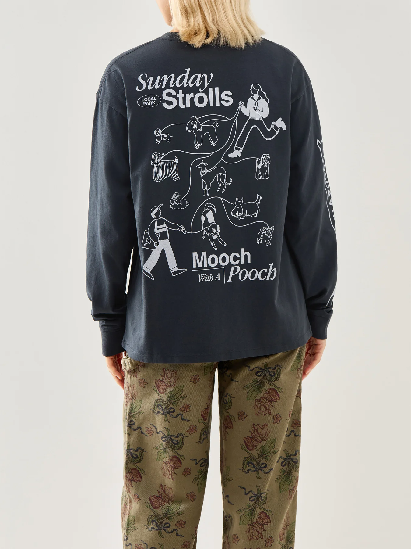 Dog Walker Long Sleeve T-Shirt Black - Image 5