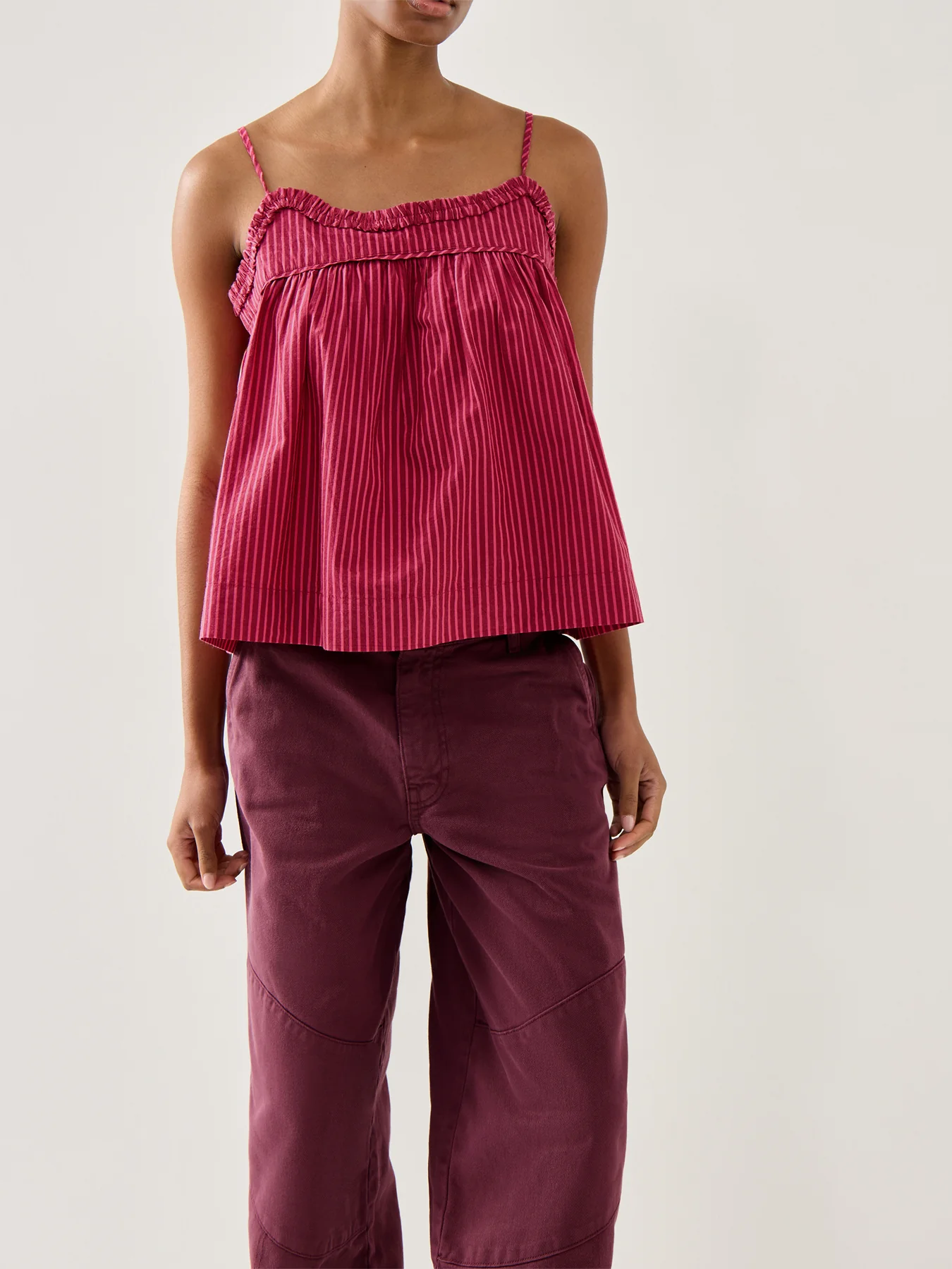 Flynn Cami Cotton Berry Business - Image 4